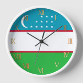 Horloge Drapeau de l'Ouzbékistan (Recto)