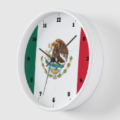 HORLOGE DRAPEAU DE TRICOLORE MEXICAIN (Angle)