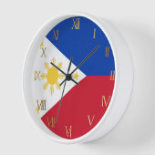 Horloge drapeau des Philippines (Angle)