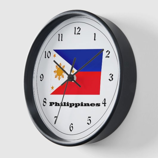Horloge Drapeau des Philippines, archipel, (Angle)