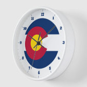HORLOGE DRAPEAU D'ÉTAT DE COLORADO (Angle)
