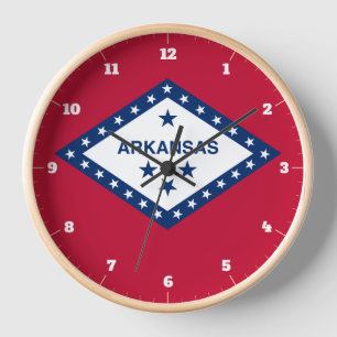 HORLOGE DRAPEAU D'ÉTAT DE L'ARKANSAS