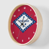 HORLOGE DRAPEAU D'ÉTAT DE L'ARKANSAS (Angle)