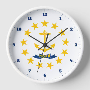 HORLOGE DRAPEAU D'ÉTAT DE L'ÎLE DE RHODE