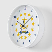 HORLOGE DRAPEAU D'ÉTAT DE L'ÎLE DE RHODE (Angle)
