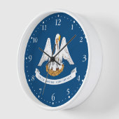 Horloge Drapeau d'État de Louisiane (Angle)