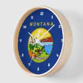 HORLOGE DRAPEAU D'ÉTAT DE MONTANA (Angle)