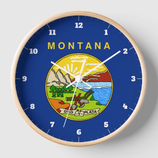 HORLOGE DRAPEAU D'ÉTAT DE MONTANA (Recto)