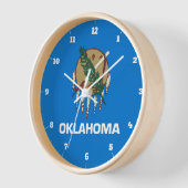 HORLOGE DRAPEAU D'ÉTAT D'OKLAHOMA (Angle)