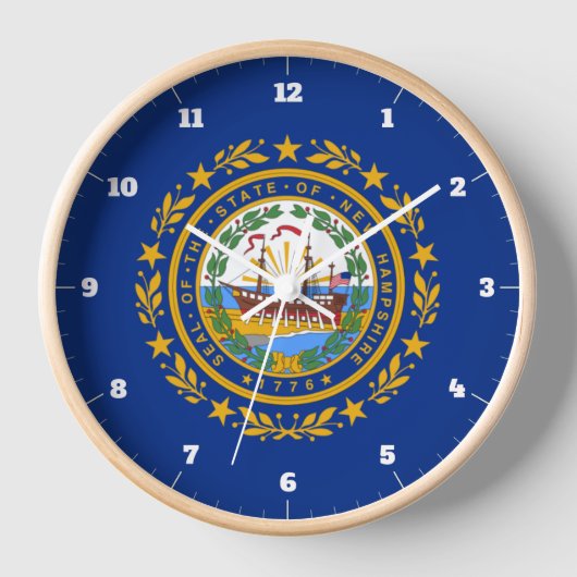 HORLOGE DRAPEAU D'ÉTAT DU NEW HAMPSHIRE (Recto)
