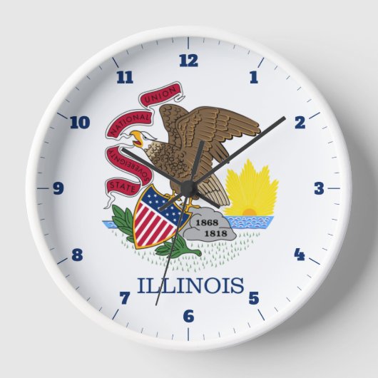 HORLOGE DRAPEAU D'ÉTAT ILLINOIS (Recto)