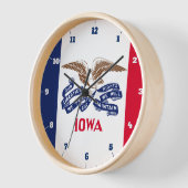 HORLOGE DRAPEAU D'ÉTAT IOWA (Angle)