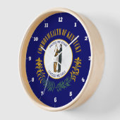 HORLOGE DRAPEAU D'ÉTAT KENTUCKY (Angle)