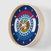 HORLOGE DRAPEAU D'ÉTAT MISSOURI (Angle)