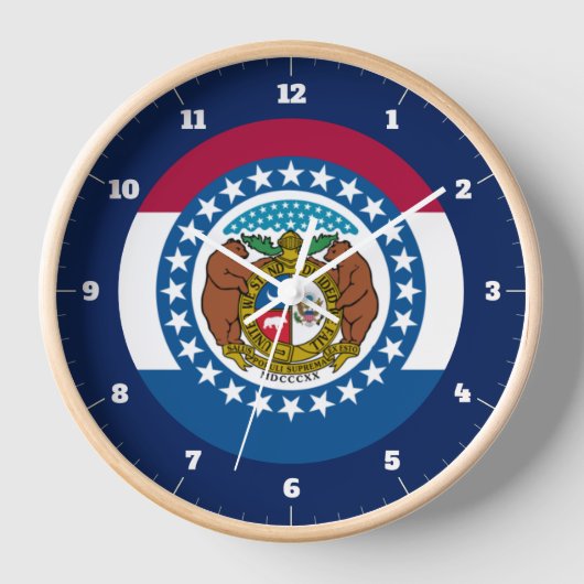 HORLOGE DRAPEAU D'ÉTAT MISSOURI (Recto)