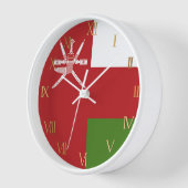 Horloge Drapeau d'Oman (Angle)