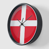 Horloge Drapeau du Danemark (Angle)