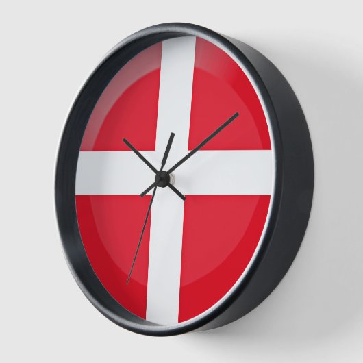 Horloge Drapeau du Danemark (Angle)