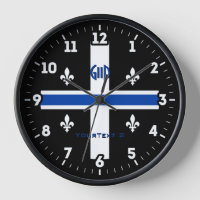 Drapeau du Québec Ligne bleue Fleur de Lys sur