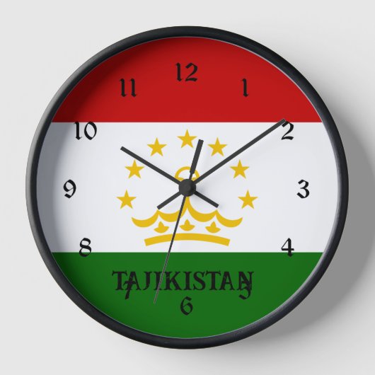 Horloge Drapeau du Tadjikistan (Recto)
