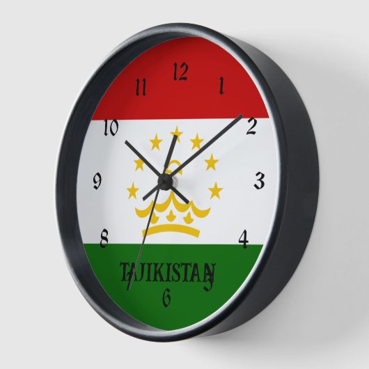 Horloge Drapeau du Tadjikistan (Angle)