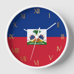 Horloge Drapeau Haïti