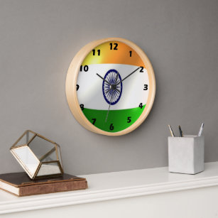 Horloge Drapeau indien