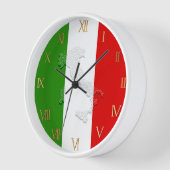 Horloge Drapeau italien (Angle)