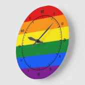 Horloge drapeau LGBT (Angle)