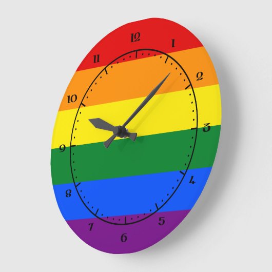 Horloge drapeau LGBT (Angle)
