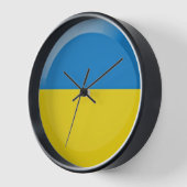 Horloge Drapeau ukrainien (Angle)