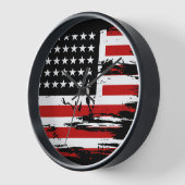 Horloge Drapeau vintage (Angle)