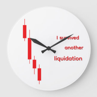 Horloge drôle de crypto "J'ai survécu à la liquida