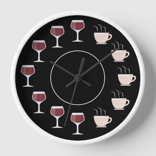 Horloge drôle de vin et de café (Recto)