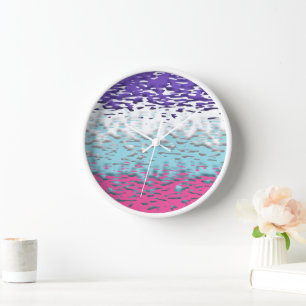Horloge Drôle Trippé Ripply Super Multisexual Pride