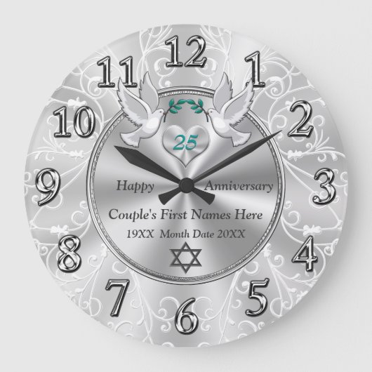 Horloge du 25e anniversaire avec Étoile Judaïque d (Recto)