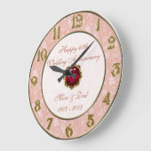 Horloge du 40e anniversaire du Mariage Damask (Angle)