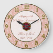 Horloge du 40e anniversaire du Mariage Damask (Recto)