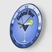 Horloge du bar de l'heure du cocktail bleu (Angle)