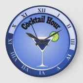 Horloge du bar de l'heure du cocktail bleu (Recto)