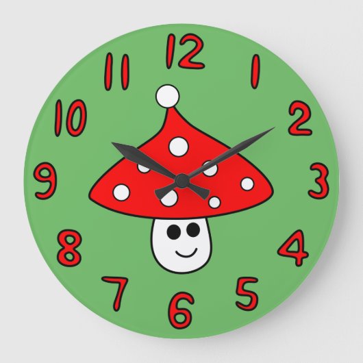 Horloge du champignon de Santa Hat (Recto)