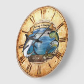 Horloge du champion de pêche (personnalisable) (Angle)