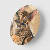 Horloge du chat du Bengale (Angle)