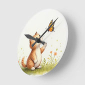 Horloge du chat et du papillon (Angle)