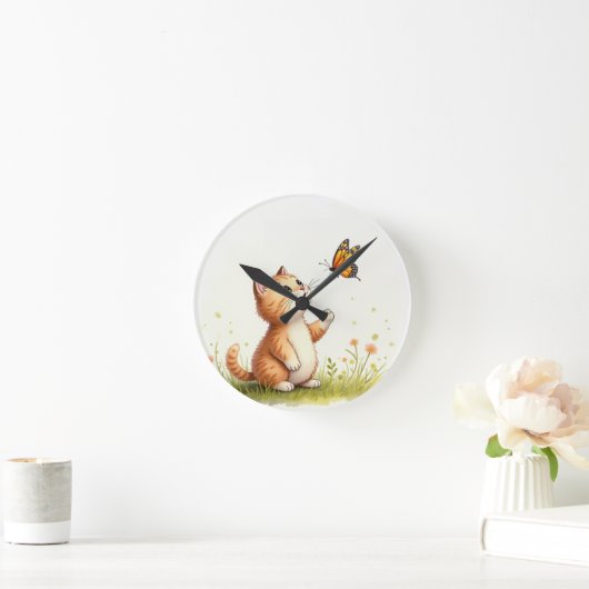 Horloge du chat et du papillon (Maison)