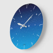 Horloge du ciel étoilé bleu profond (Angle)
