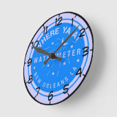 Horloge du compteur d'eau bleu de la Nouvelle-Orlé (Angle)