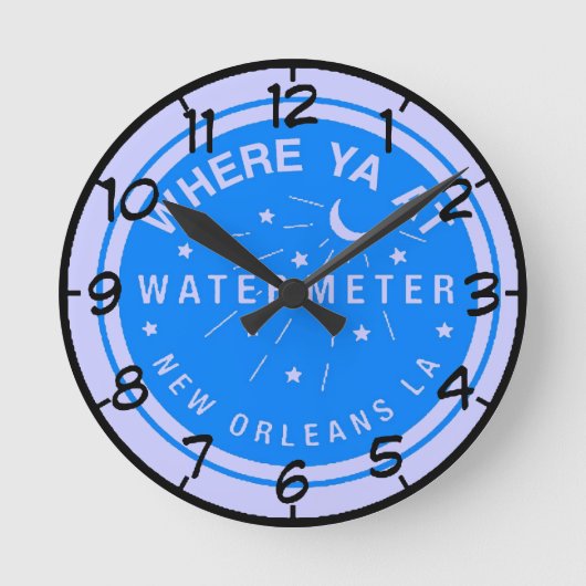 Horloge du compteur d'eau bleu de la Nouvelle-Orlé (Recto)