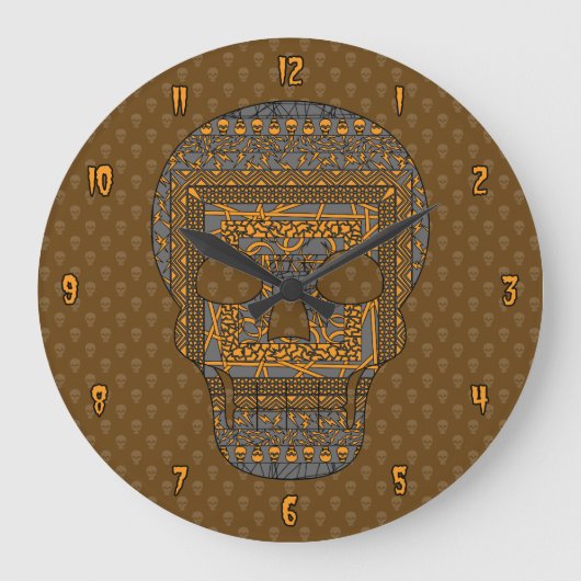 Horloge du crâne d'Halloween (Recto)