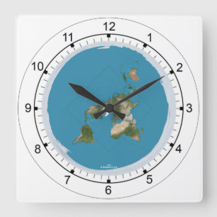 Horloge du disque Carte Terre Plate